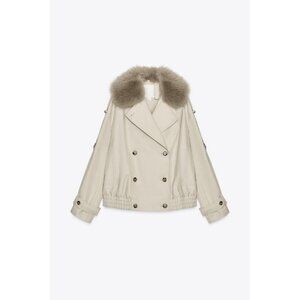 ZARA ZW COLLECTION WATER-REPELLENT SHORT TRENCH COAT